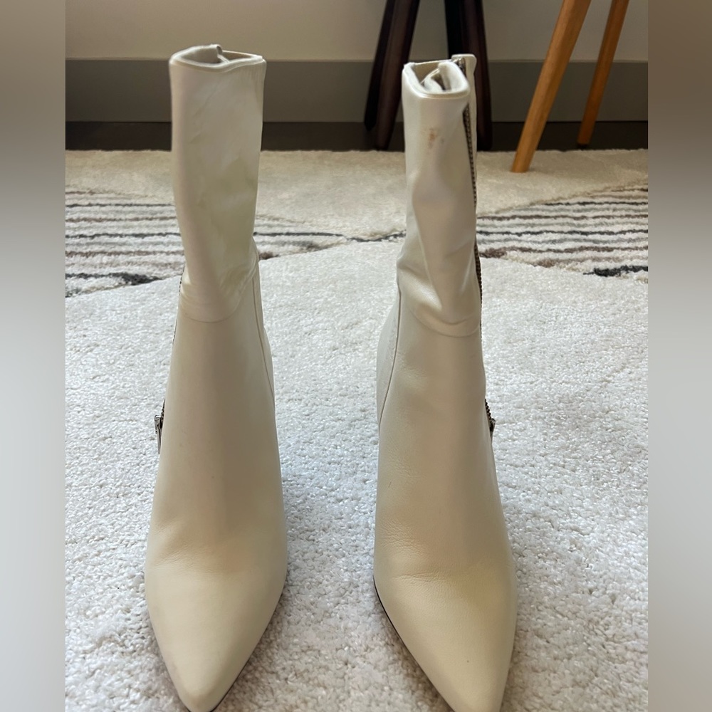 IRO Cream White High Heel Boots Gently used size 37 fits about US 6.5 to 7